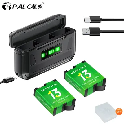 2400 mAh hohe Kapazität für GoPro Hero 13 Kamera-Akku mit 3-Kanal-Schnellladegerät für GoPro Hero 13 Kamerazubehör