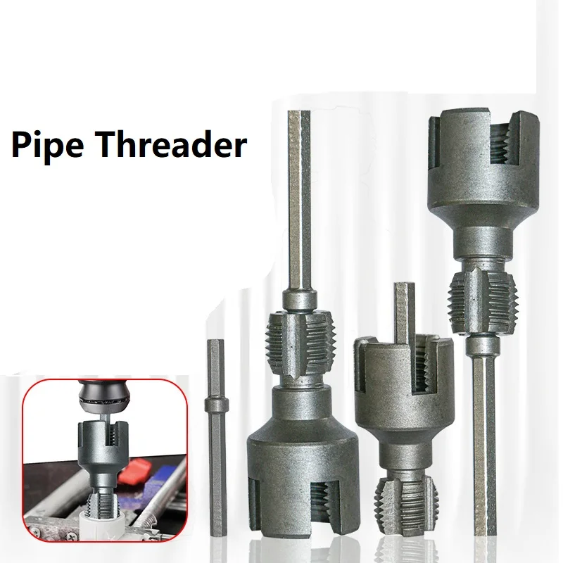 Rohr Gewinde Schneiden Werkzeug Elektrische Bohrmaschine Kompatibel PVC Rohr Einfädler Kit Gewinde Maker Werkzeug Set Elektrische Bohrmaschine Rohr Einfädler Kit Image