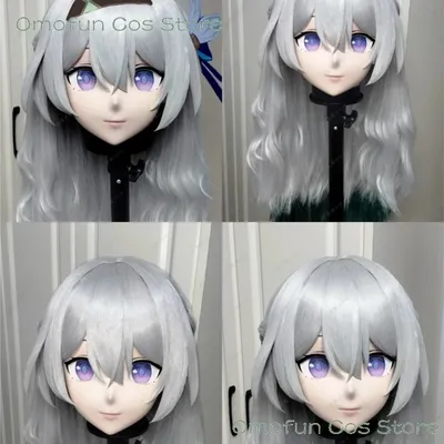 Kigurumi Weibliche Gesichtsmaske Anime Spiel Cosplay Kopf Basis Schädel Fullset Helm Cosplay DIY Image