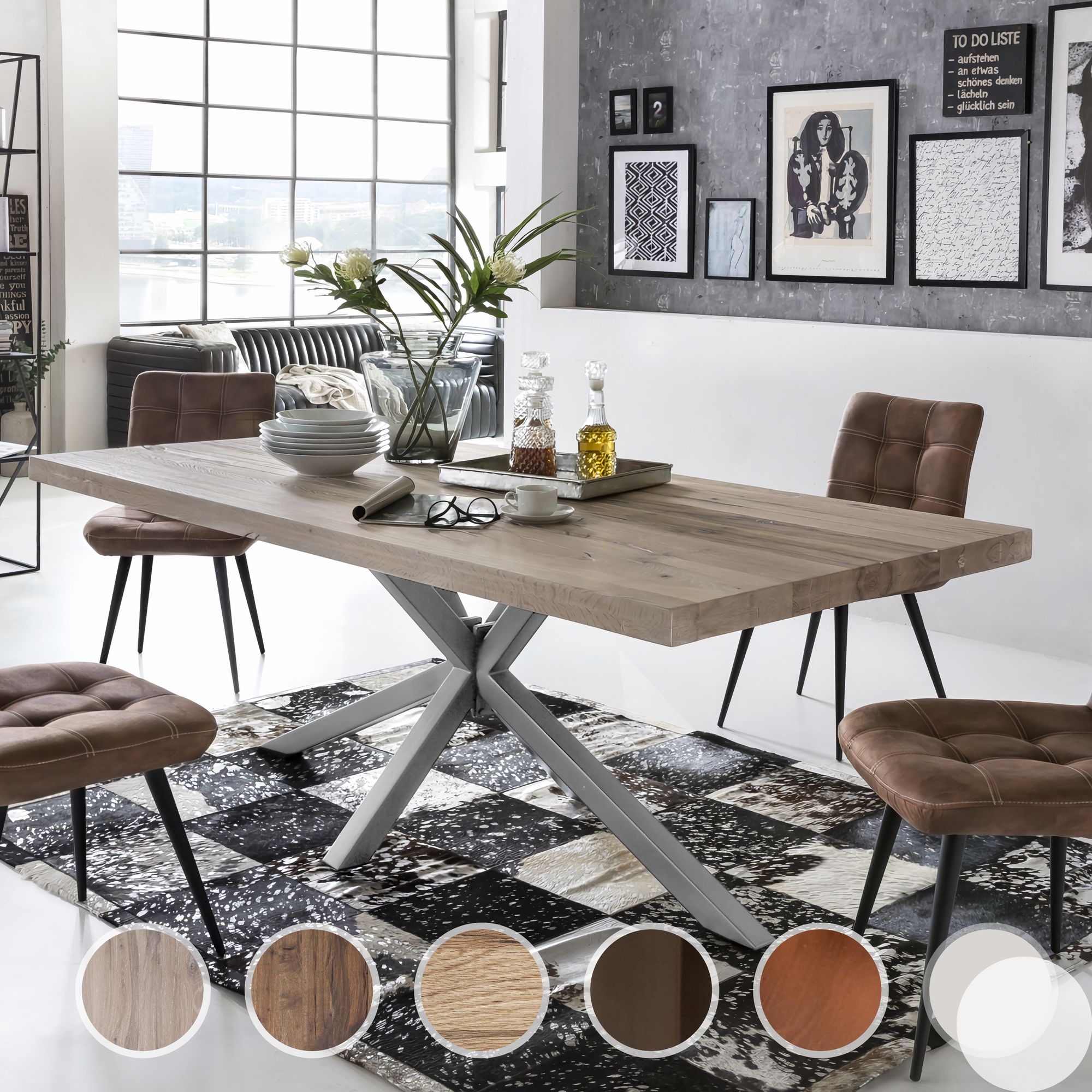 SIT Tops & Tables Esstisch Massivholz Timber – erhältlich in 8 Größen