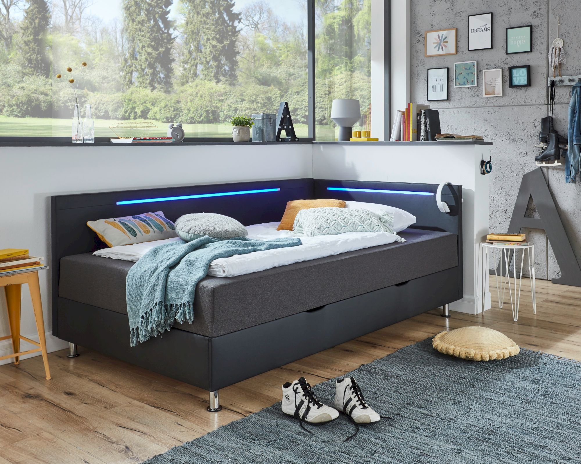meise.möbel »Laser« Polsterbett inkl. Bettkasten – erhältlich in 3 Größen