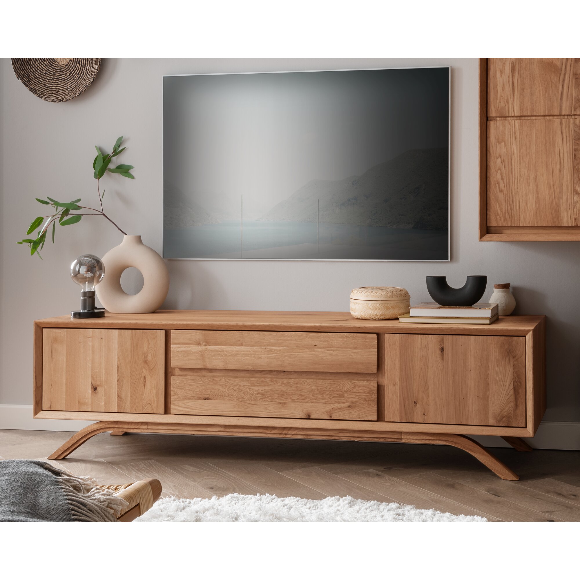 Massivholz »Vegas« TV-Lowboard 180 stehend