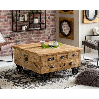 SIT »Rustic« Massivholz Mango Truhen-Couchtisch Image