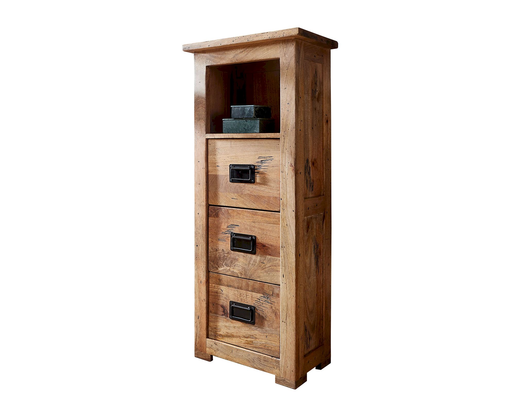 3S Frankenmöbel »Cosma« Massivholz Badezimmer-Standregal niedrig Image