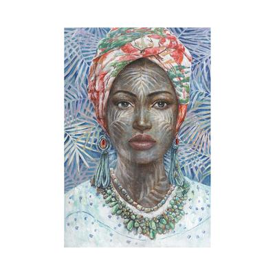 La Casa »African Lady mit Turban« Ölbild handbemalt Image
