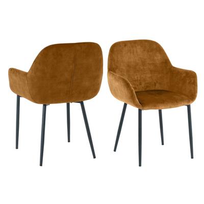 SIT »Lucy« Armlehnstuhl 2er-Set Samt gelb Image