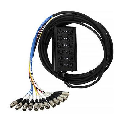 Pro Co Sound StageMaster Snake 12 Channel Stagebox to Fanout (8 x Send + 4 x XLR Male Re SMA0804FBX-50