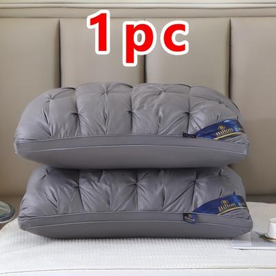 TEMU 1pc Luxury 5- Quality Pillow Sleep And Protects The Cervical And Neck Support Pillow Core, Soft, Breathable, Anti-collapse High Pillow, Washable And Used In All Image