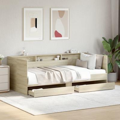 TEMU Daybed With Drawers Without Mattress Oak 90x200 Cm Image