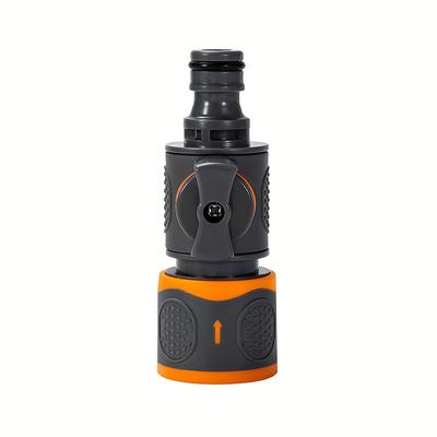 TEMU Nozzle With Valve Switch For Gardening Irrigation, Standard Rubber-coated Abs Quick Connector. Image