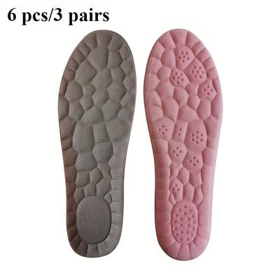 TEMU 3 Pairs Of Women's Insoles, Breathable Insoles, Sports And Casual Shoes In Customizable Sizes, Sweat Wicking, Pink - In Sizes 35-42 (9.25 Inches).