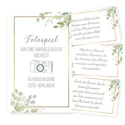 TEMU 55pcs Wedding Photo Task - Includes 50 Character Cards + 5 Blank Cards Guest Entertainment Wedding Game, Photo Booth Accessories, Wedding Photos Game, Wedding Guest Book Image