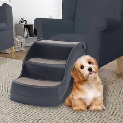 TEMU Dog Staircase With , Foldable, Dark Gray Image