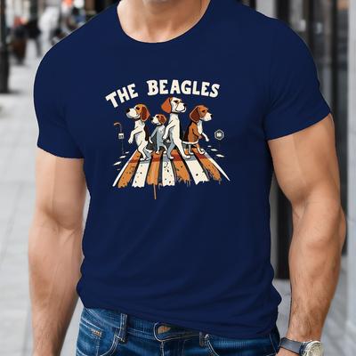 TEMU The Print, Men' Comfy T-shirt, Casual Stretchy Breathable Top For Summer, Men's Clothing Image