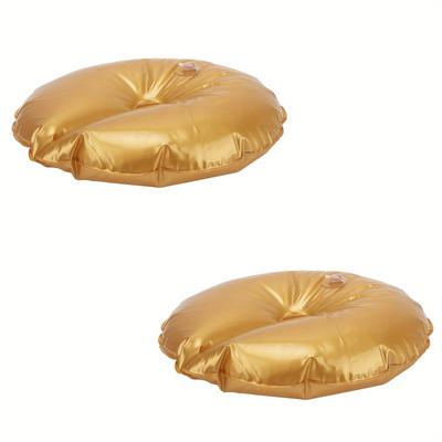 TEMU 2pcs Buq Inflatable Arch Stand Base, Golden, Reusable Round Balloon Frame Support, Heavy-duty Water Bag, Metal Arch , For Weddings, Birthdays, Gender Reveals, And , Ages 14+ Image