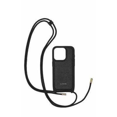 Concerto Arpège Leather Case For Iphone 15 - Black - Lanvin Cases