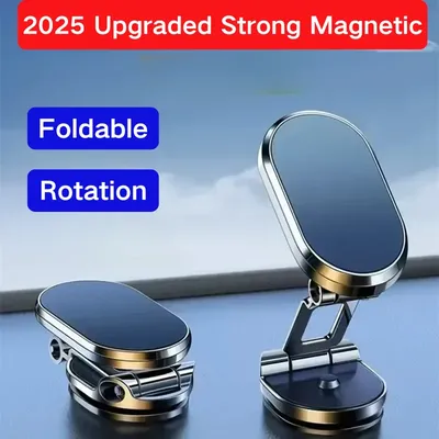 720° Rotation Foldable Magnetic Car Phone Holder Adjustable Universal Dashboard Stand Air Vent Mount GPS For iPhone Samsung