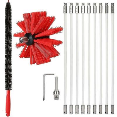 Professionelles Schornsteinfeger-Set, 3,6 m – verstellbare 100-mm-Nylon-Schornsteinreinigungsbürste Image