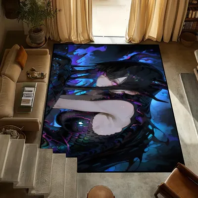 Anime Gril H-Horn Small Carpet Bedside Kitchen Bath Living Home House Bedroom Floor Mat Doormat Rug Decoration