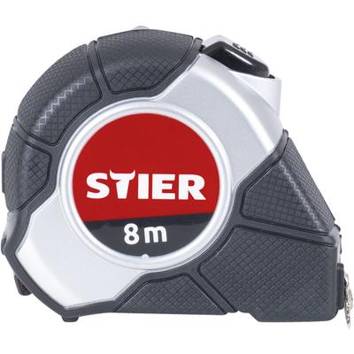 Stier - Taschenbandmaß, Länge 8 m, Bandbreite 25 mm, Gürtelclip, Self-Lock-Buttons, Image