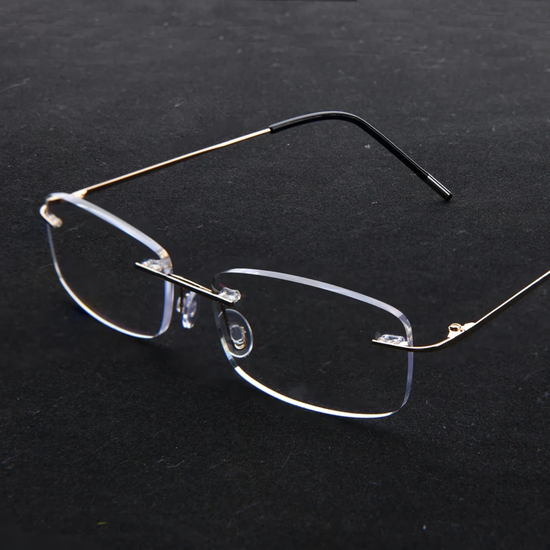 Ultraleichte Memory-Titan-Randlose Lesebrille für Herren und Damen, blaues Licht, Presbyopie-Brille +1,0 +1,5 +2,0 bis +3,5 +4,0 Image