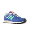Sneaker NEW BALANCE "U574", Gr. 38,5, blau agate, lime leaf, Leder, Textil, mehrfarbig, sportlich, Schuhe