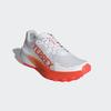 Trailrunningschuh ADIDAS TERREX "TERREX AGRAVIC 3 TRAILRUNNING", Gr. 45, cloud weiß, semi impact orange, dash grau, Textil, Synthetik, sportlich, Schuhe, Trail-Runningschuhe