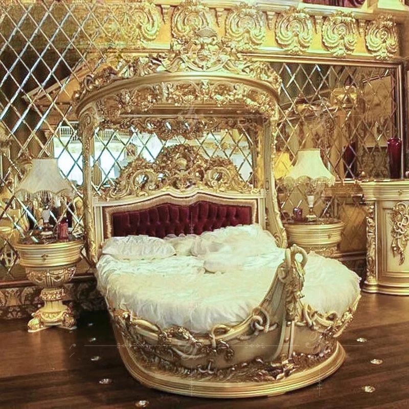 Französisches Luxusbett, bequemes Bett für Erwachsene, hochwertiges romantisches Designer-Ästhetikbett, ungewöhnliche Prinzessinnen-Schlafmöbel von Beliche Image