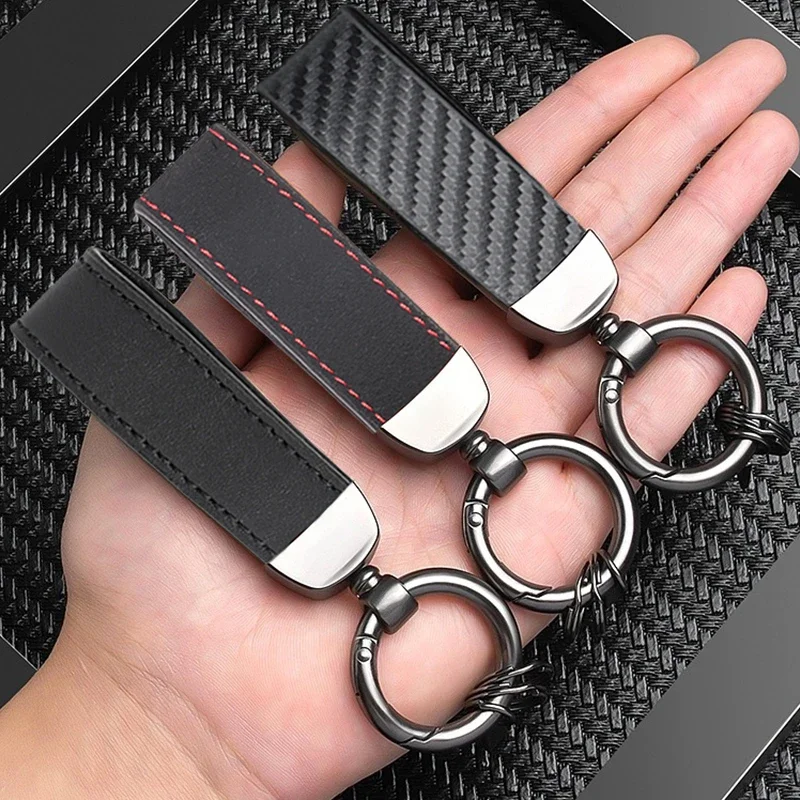 Luxuriöser Marken-Schlüsselanhänger, modischer Schlüsselanhänger für Mercedes, Audi, VW, BMW, Sitz, Toyota, mehr Metall-Leder-Schlüsselzubehör, Autogeschenke Image