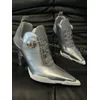 Seltsame Heels Stiefeletten Aus Echtem Leder Einfarbig Neuheit Mode Sexy Concise Frauen Schuhe Neue