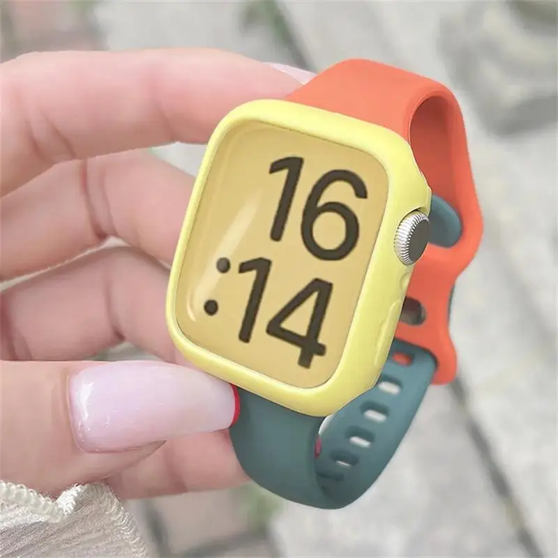 Sommer Silikonarmband für Apple Watch Band 44mm 40mm 45mm 41mm 42mm 38mm Correa Armband für iWatch Serie 9 8 SE 7 6 5 4 3 2 1 Image