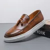 Mode Quasten Leder Loafer Für Männer Plus Größe 48, Plattform Herren Fahren Schuhe Komfort Casual
