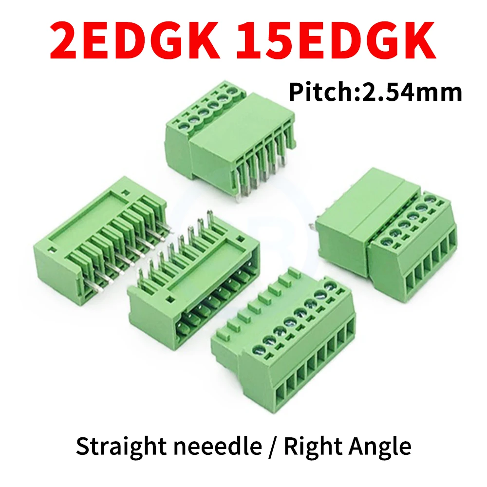 (5/10 stücke) KF 2EDGK + 2EDGR / 2EDGV 2.54mm ( JM 15EDGK + 15EDGR / 15EDGV ) 2.54 / 2.5 steck barer Leiterplatte klemmen block gerader/rechtwinkliger Kopfs atz mit kleiner Teilung 2-24p Image