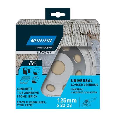 Saint Gobain - Norton Expert Diamant Topfscheibe CG2 125 x 22,23 mm 2-reihige Ausführung Image