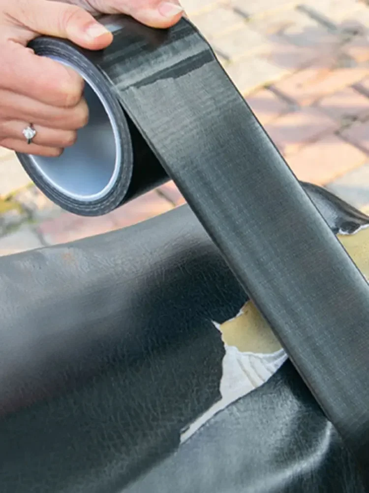 Stoff-Basisband, hochviskoses, multifunktionales Sitzkissen, Sofa, Stuhl, schwarzes Leder, Reparatur, wasserdichtes Klebeband