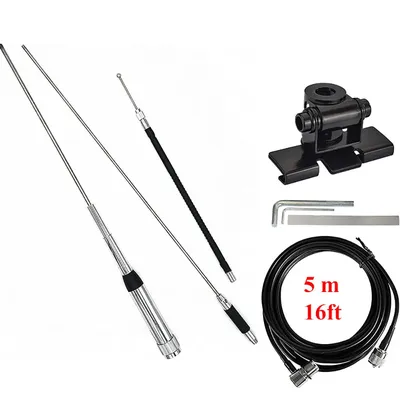 Quad Band Mobile Radio Antenna TYT TH-9800 Plus 10m/6m/2m/70cm 29/50/144/430MHz with 5m cable long