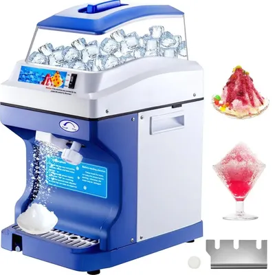 110V Commercial Ice Shaver Crusher 441 LBS H 11 LBS 300W Tabletop Electric Snow Cone Maker 320 RPM