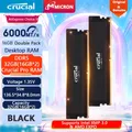 Kit Crucial Pro DDR5 RAM da 32 GB (2x16 GB) 6000 MHz, memoria da gioco desktop Overclocking, compatibile con Intel XMP 3.0 e AMD Expo – Nero