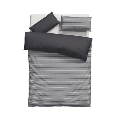 Bettwäsche BRUNO BANANI "Dana", grau (grau, anthrazit), B/L: 135cm x 200cm, , Renforcé, B/L: 80cm x 40cm, Renforcu00e9, Obermaterial: 100% Baumwolle, Bettwäsche, in Gr. 135x200 oder 155x220 cm, 100% Baumwolle, Renforcé Image