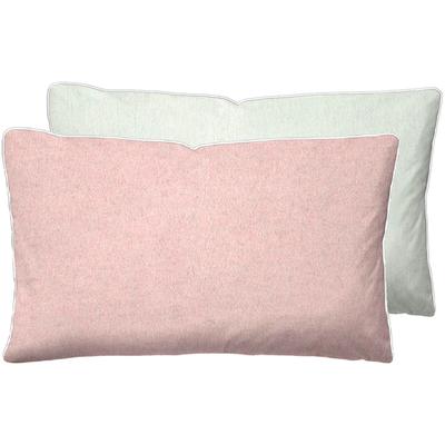 Kissenbezug BIBERNA "Hermal Flanell mit Reißverschluss, Melange-Optik, Wendekissenbezug", rosa (rose), B:40cm L:60cm, Flanell, Obermaterial: 100% Baumwolle, Kissenbezüge, Feinflanell, Made in Germany zertifiziert, kuschelig weich, mit Paspel Image