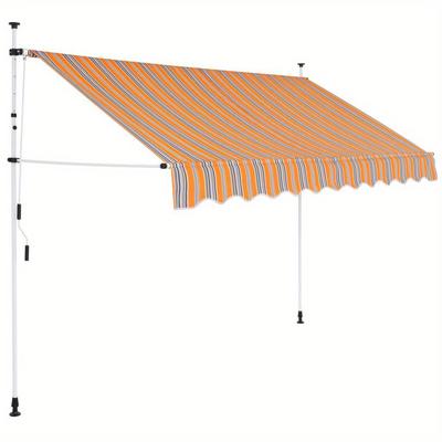 TEMU Manual Retractable Awning, Balcony Awning, Terrace Awning 300cm Yellow And Image