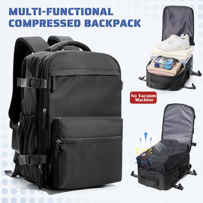 TEMU Travel Must-have Luggage Storage Backpack Men's And Women's Lightweight Large-capacity Vacuum Backpack For , Leisure, Commuting, And Long- Business Trips, With A Computer Compartment Image