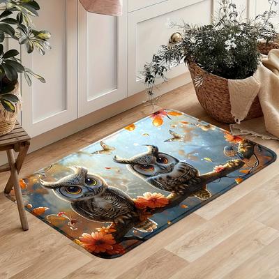 TEMU Owl-themed Indoor Doormat For , Suitable For Front Doors And Indoor . Image