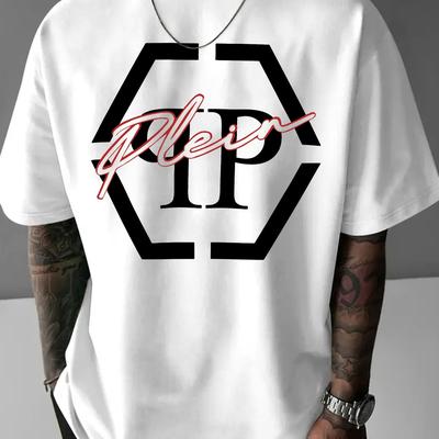 TEMU Men's Round Neck Short Sleeve T-shirt For Casual Vacations And Outdoor Sports, A Regular Stylish Tee For Spring And Summer Everyday Wear. Image