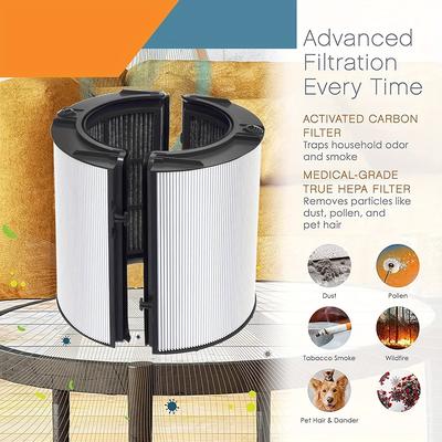 TEMU Replacement Filter Compatible With Air Purifiers Hp04 Tp04 Dp04 Ph04 Hp09 Tp09 Hp07 Tp07 Ph03 Ph01, Featuring A 2-in-1 Hepa + And H13 Grade True Hepa Filter