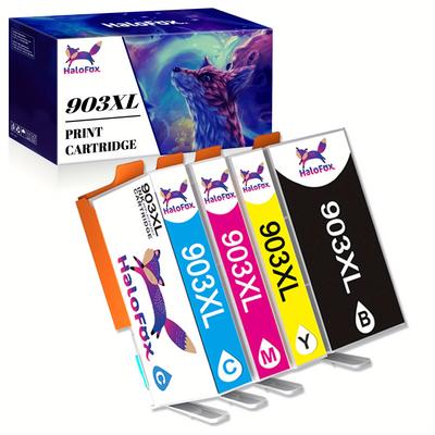 TEMU 903 903xl Multipack Printer Cartridges Compatible For 903 Printer Cartridges For Pro 6970 6960 For 6950 6960 Printer (black Blue Red Yellow, 4pack) Image