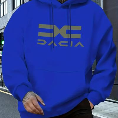 TEMU Front Velvet Casual Print Men's Hoodie, Suitable For 18- Old Image