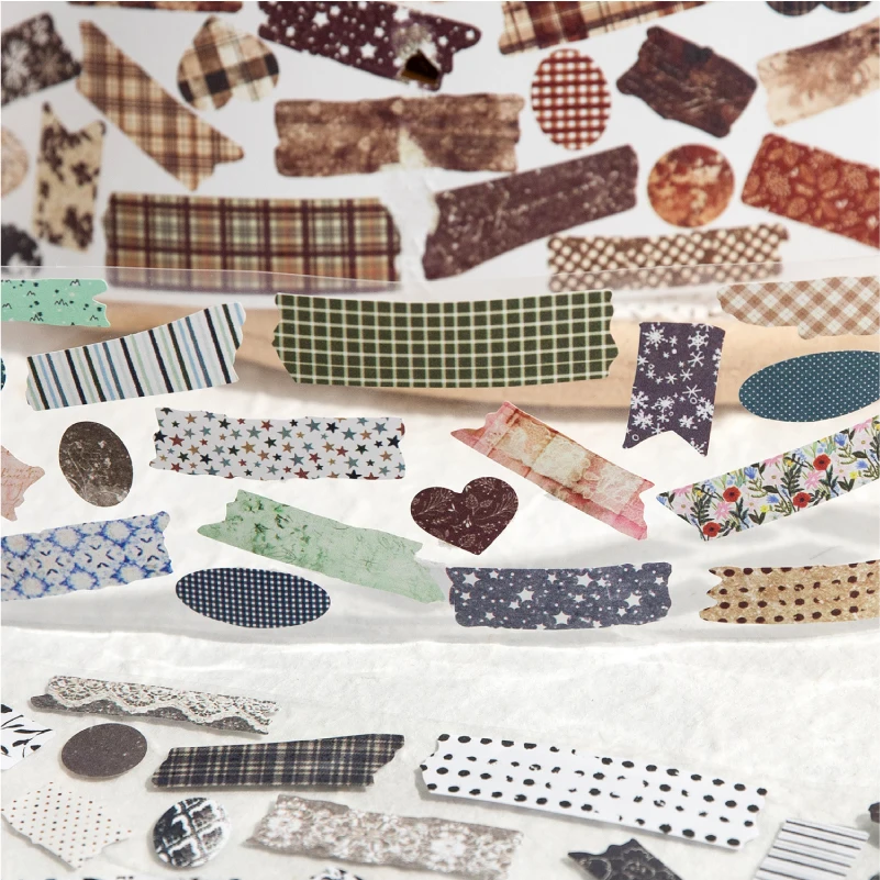 Journal GO 7,5 x 200 cm Mädchen-Erzählungsgedichte, Vintage-Text-Etikettenband, Aufkleber, kreatives DIY-Tagebuch, Collage, Scrapbooking-Material Image