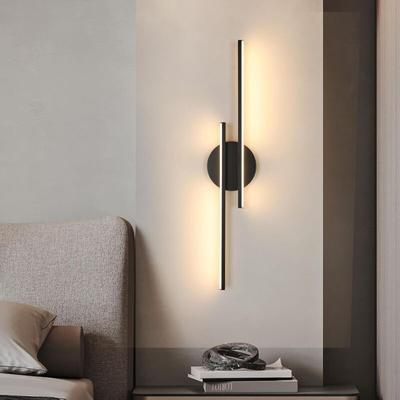 GOECO Moderne LED-Wandleuchte, 24 W, paralleles Liniendesign, 3000 K Warmweiß, Acryl-Lampenschirm Image