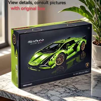 Mit Originalverpackung 3696 Stück Lamborghinised Sian Sportwagen-Bausteine 42115 Fahrzeugsteine Image